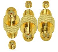TUOLNK Kit de conector de barril SMA SMA hembra a hembra Tipo de barril Adaptador coaxial coaxial RF RP-SMA Jack acoplador Convertidor de barril para dispositivos LAN inalámbricos Paquete de 3
