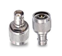 TUOLNK N macho a BNC hembra Coax Adatper N-tipo macho macho a BNC hembra Jack RF Coaxial conector para antena WiFi Cable de extensión 2 uds
