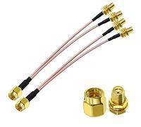 TUOLNK paquete de 2, 6 ", 15 cm, cable divisor SMA, cable coaxial SMA macho a doble SMA hembra, adaptador SMA, cable coaxial en forma de V