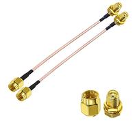 TUOLNK Paquete de 2 cables coaxiales SMA macho a SMA hembra de 6 pulgadas Cable adaptador SMA a SMA RG316 Red inalámbrica WiFi Enrutador de antena 2G 3G 4G Cable de antena SMA a SMA