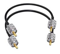 TUOLNK PL-259 RG58 UHF Macho a Macho Baja Pérdida 50 Ohmios Cable Coax para CB Radio y Extensión de Antena Wifi para Radio HAM 12 Pulgadas (30 cm) SO239-2 Unidades