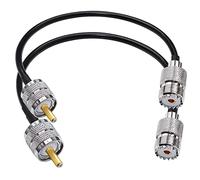 TUOLNK PL259 Cable de puente RG58 PL-259 UHF macho a hembra de baja pérdida SO239 CB Cable de radio de 20 pulgadas (50 cm) para escáneres de antena Analizador de red Paquete de 2