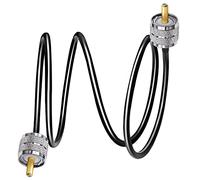 TUOLNK PL259 Cable RG58 CB Radio Cable PL259 Jumper 3.3 pies (1M) SO239 UHF Cable de extensión macho a macho Cable coaxial negro RF de baja pérdida Cable coaxial PL-259 para radio bidireccional
