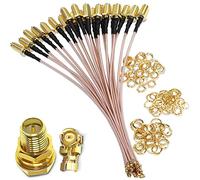 TUOLNK RP-SMA a IPX Cable coaxial UFL U.FL IPX a RPSMA Cable coaxial hembra para Mini PCI Wifi Antena Cable de antena de extensión 4 pulgadas (10 cm) 5 piezas