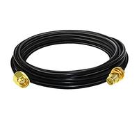 TUOLNK RP SMA Macho a RP SMA Hembra Cable de extensión coaxial RG58 Cable SMA 50ohm para Radio RF/Antena WiFi/GPS Cable coaxial de antena de baja pérdida 16.4ft (5M)