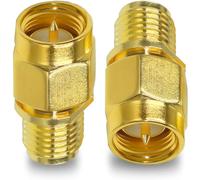 TUOLNK SMA Macho a RPSMA Hembra Adaptador coaxial SMA Macho a RP-SMA Conector coaxial Hembra para enrutador Antenn 2 Piezas
