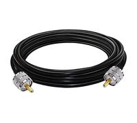 TUOLNK SO239 UHF macho a UHF cable de extensión macho Cable coaxial RF de baja pérdida Cable coaxial PL259 RG58 para radio bidireccional/dispositivos LAN inalámbricos Cable UHF de 16,4 pies (5 m)
