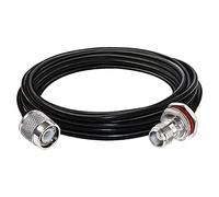 TUOLNK TNC Jumper Cable RG58 Enchufe Macho a Hembra Bulkhead - Cable de Extensión de Antena Wifi Coaxial de Baja Pérdida 16.4ft (5M) Para Antena Inalámbrica Ham Radio