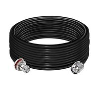 TUOLNK TNC Jumper Cable RG58 TNC Enchufe macho a TNC Hembra Mamparo Cable de extensión de antena Wifi Cable coaxial de baja pérdida 32.8 pies (10M) para antena inalámbrica Radioaficionado