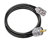 TUOLNK UHF PL259 Cable RG58 6.6ft (2M) PL259 SO239 Cable de extensión macho a hembra Cable coaxial CB de baja pérdida Negro para radio bidireccional Radio CB Dispositivos LAN inalámbricos