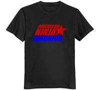 TuoMilky American Ninja Warrior Logo Unisex 100% Cotton Short-Sleeve T-Shirts Black M