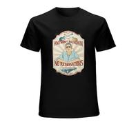 TuoMilky Anthony Bourdain No Reservations Us Desert Chef Rip Best TV Show Unisex 100% Cotton Short-Sleeve T-Shirts Black S