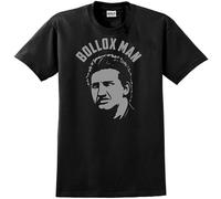 TuoMilky BOLLOX Man Auf Wiedersehen Pet Inspired Retro British Comedy TV Unisex O-Neck 100% Cotton Short-Sleeve T-Shirts Black M