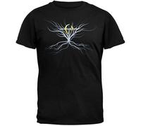 TuoMilky Circle Roots Unisex 100% Cotton Short-Sleeve T-Shirts Black S