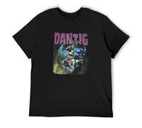 TuoMilky Danzig Warrior Unisex 100% Cotton Short-Sleeve T-Shirts Black S