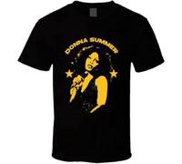 TuoMilky Donna Summer Icon Singer Legend Disco Unisex O-Neck 100% Cotton Short-Sleeve T-Shirts Black XXL