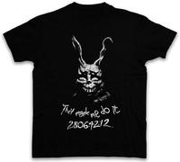 TuoMilky Frank The Rabbit They Made Me Do It Donnie Movie Darko Zahl Zahlen Ha Unisex 100% Cotton Short-Sleeve T-Shirts Black S