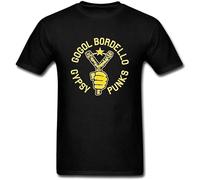 TuoMilky Gogol Bordello Gypsy Punks Unisex 100% Cotton Short-Sleeve T-Shirts Black L