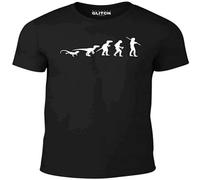 TuoMilky Icke Evolution Funny David Icke Ptoid Lizard Ptile Comic Unisex 100% Cotton Short-Sleeve T-Shirts Black XXL