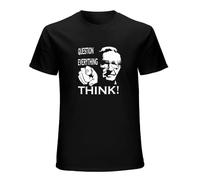 TuoMilky Noam Chomsky Political Thinker Activist Homage Unisex 100% Cotton Short-Sleeve T-Shirts Black XXXL
