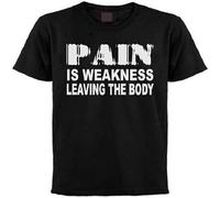 TuoMilky Pain Is Weakness Leaving The Body Unisex 100% Cotton Short-Sleeve T-Shirts Black L