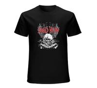 TuoMilky Skid Row Youth Gone Wild Winged Skull Heavy Metal Band Album Merch Unisex 100% Cotton Short-Sleeve T-Shirts Black S