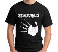 TuoMilky Swingin Utters Punk Unisex 100% Cotton Short-Sleeve T-Shirts Black L