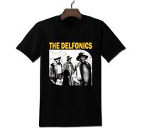 TuoMilky The Delfonics American R&B Soul Vocal Group Vintage Unisex O-Neck 100% Cotton Short-Sleeve T-Shirts Black M
