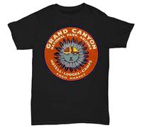 TuoMilky Vintage Grand Canyon National Park Logo Unisex 100% Cotton Short-Sleeve T-Shirts Black S