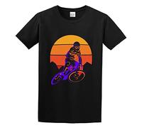 TuoMilky Vintage Mountain Bike Adventure Unisex O-Neck 100% Cotton Short-Sleeve T-Shirts Black XXL