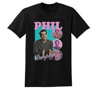 TuoMilky Vintage Phil Dunphy Homage Bootleg Rap Retro Unisex 100% Cotton Short-Sleeve T-Shirts Black S