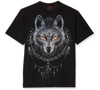 TuoMilky Wolf Dreams Unisex 100% Cotton Short-Sleeve T-Shirts Black M