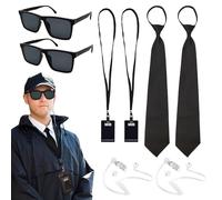 TUONYIS 10 Piezas Accesorios para Agentes, Juego de Accesorios para Disfraz