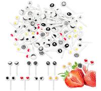 TUONYIS 100 Piezas Mini tenedores de Frutas de Dibujos Animados para Niños, Palillos para Niños Frutas Tenedores Fruta Niños, Accesorios para Bento para Lonchera Fiesta té Cumpleaños Colegio (100)
