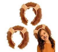 TUONYIS 2 Piezas Diadema con Orejas de León Diadema de León con Orejas y Melena de León Traje de León Diadema Leon Niño para Carnaval, Fiesta Temática, Disfraz de León, Accesorio para Disfraz