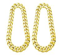 TUONYIS 2 Piezas Disfraces Hip Hop Kit Accesorios Rapero Falsa Cadena Oro, Conjunto de Disfraces de Hip Hop 80s 90s Rapper Accesorios Rapero Gángster Fokuhila Accesorios 80s 90s Mardi Gras Carnival