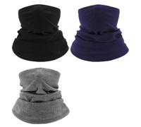 TUONYIS 3 piezas Snood, calentador de cuello para hombres y mujeres, calentador de cuello de invierno, forro polar, resistente al viento, polaina de cuello SnoodV, bufanda facial para clima frío, para