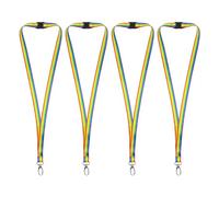 TUONYIS 4 Piezas Correa para Cuello lanyard Cordones arco iris, Lanyard Personalizado, Cordón Cuello para Key, Colgantes de Tarjetas de Identificación, Tarjeta de Autobús (Arco Iris)