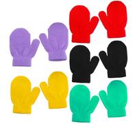 TUONYIS 5 pares de guantes de invierno para niños, guantes para niños de 1 a 4 años, guantes para niños, manoplas elásticas para niños, guantes cálidos de invierno para niños. (Multicolor)