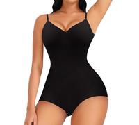 TUONYIS Body Moldeador Mujer, Body Reductor Bodysuit Shapewear con Correas Ajustable, Body Shaper, Shaper Posparto Invisible, Bodies Moldeadores Control de Abdomen (Black, M)
