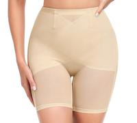 Tuopuda Braga Reductora Mujer, Braguitas Fajas Reductoras Moldeadoras Abdomen, Control Barriga Shapewear, Faja Pantalon Adelgazante sin Costuras de Antirozaduras, Beige, S