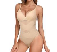 Tuopuda Fajas Reductoras Mujer Body Reductor Moldeador Faja Bodysuit Reductora Adelgazante Abdomen Abdominal Posparto Control y Modelado Línea Invisible Shapewear Posparto, Beige, L