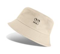 Tuopuda Gorro Pescador Algodón Sombrero del Pescador Unisex Bucket Hat Verano Sombrero Pescadors Plegable Sombrero Playa Mujer para Senderismo Camping, Beige-03