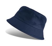 Tuopuda Sombrero del Pescador Algodón Unisex Bucket Hat Plegable De La Sonrisa del Casquillo De Sun Sombrero Al Aire Libre para Senderismo Camping y Playa(Armada-A)