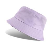 Tuopuda Sombrero del Pescador Algodón Unisex Bucket Hat Plegable De La Sonrisa del Casquillo De Sun Sombrero Al Aire Libre para Senderismo Camping y Playa(Morado-A)