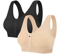 Tuopuda Sujetador Deportivo con Cremallera para Mujer De Entrenamiento De Alto Impacto Mujer Cierre Delantero Sujetador Deportivo Post Operatorio con Soporte de Espalda