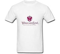 TUOPUKEJI Ideas Tomorrowland Music Festival - Camisetas para hombre, blanco, M