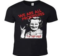TUOPUKEJI Original We are All Prostitutes The Pop Group Mens T Shirt Punk CD Thatcher Bristol B, Negro , M