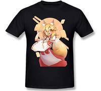 TUOPUKEJI The Helpful Fox Senko-San - Camiseta cómoda de manga corta para hombre, cuello redondo, personalidad, Negro, S