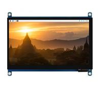TUOPUONE 7inch QLED Quantum Dot Display Compatible with Raspberry Pi Capacitive Touch 1024×600 Pixels IPS Screen Panel G+G Toughened Glass Panel Various Systems Support